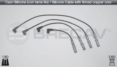 BRECAV Kit cavi candele 14.554 BRECAV 14.554 Kit cavi candele Audi A1 Sportback 8x prezzo