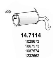 ASSO Marmitta 14.7114 14.7114 costo Marmitta posteriore SEAT 127 ASSO