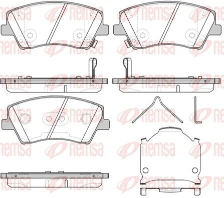 REMSA Brake pad set 1412.04 Hyundai KONA REMSA racing brake pads 141204