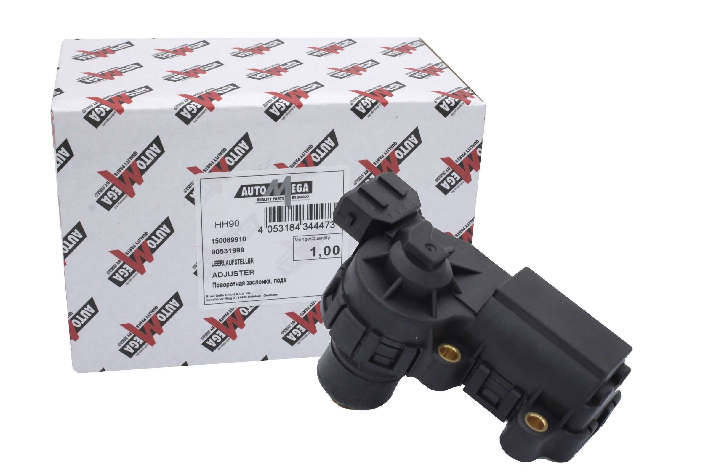 Regulačný ventil voľnobehu (Riadenie prívodu vzduchu) AUTOMEGA 150089910 AUTOMEGA 150089910: Regulačný ventil voľnobehu Opel CORSA 2005