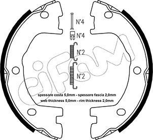 CIFAM Piduriklotside komplekt, seisupidur 153-077K Käsipidur CIFAM RENAULT 153-077K