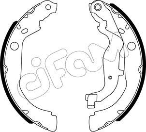 CIFAM Bromsbacksats 153-535 153-535 CIFAM bromsbackar NISSAN VANETTE