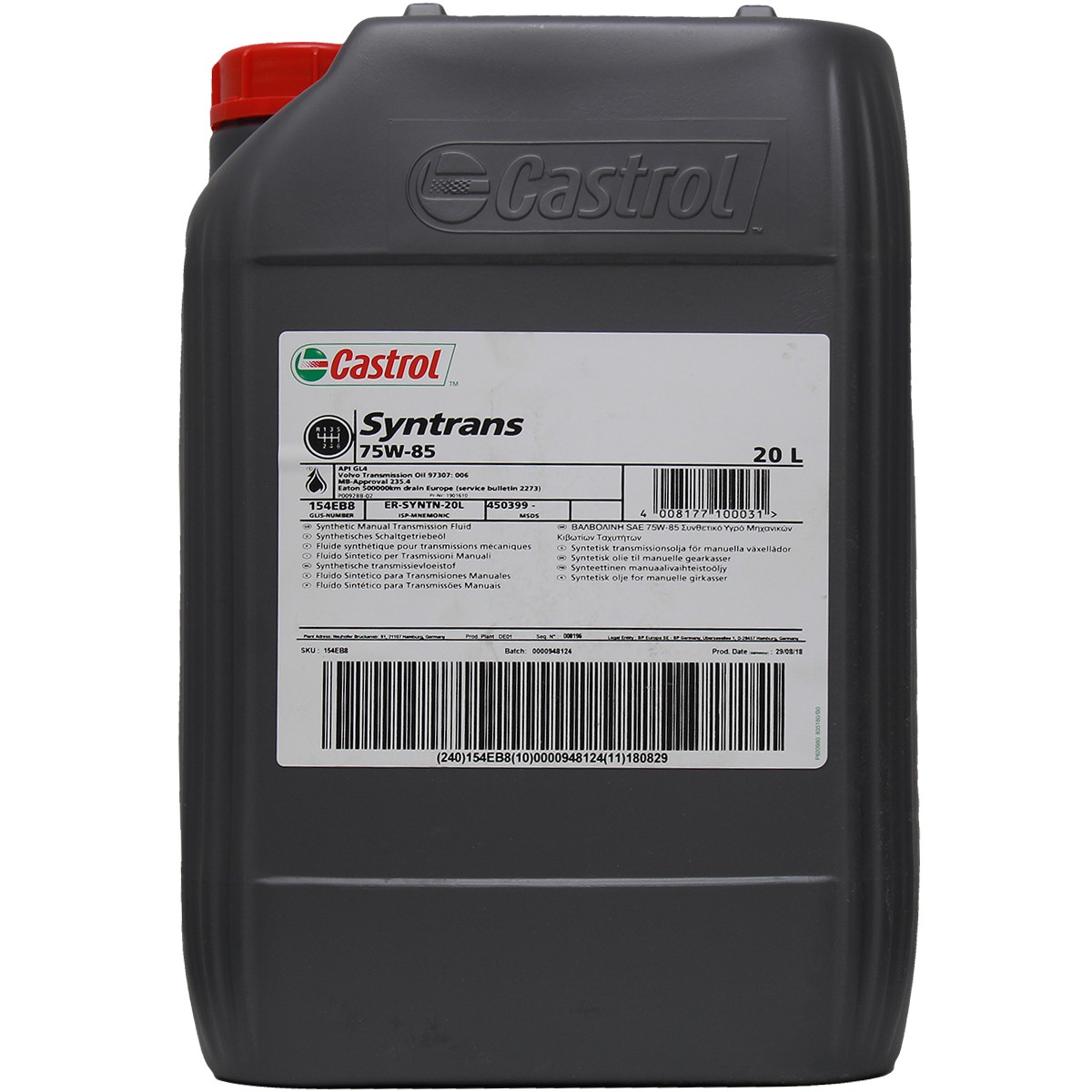 CASTROL Getriebeöl 154EB8 Achsgetriebeöl CASTROL Mazda RX-7 Syntrans 154EB8