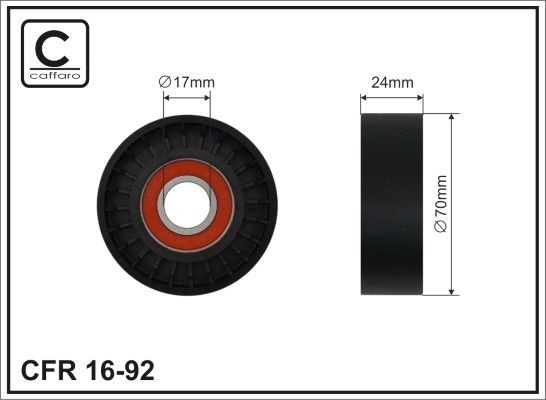 CAFFARO Spanrol, poly V-riem 16-92 Spanrol poly v riem Peugeot 9D, 9U 16-92 CAFFARO