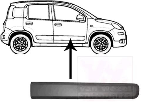 VAN WEZEL Modanatura decorativa / protettiva, Portiera 1607424 VAN WEZEL 1607424 Modanatura portiera Isuzu D-Max Camion pianale originali prezzo