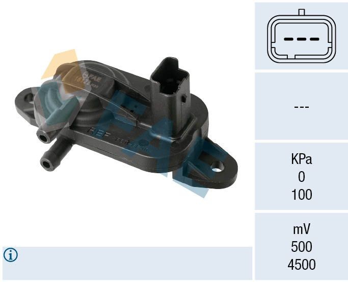 FAE Avgastrycksensor 16122 DACIA tryckgivare partikelfilter FAE 16122