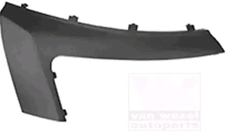 VAN WEZEL Övertäck, stötfångare 1612582 CITROЁN stötfångarlist VAN WEZEL 1612582