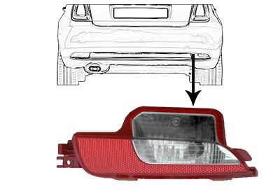VAN WEZEL Takavalo 1614930 VAN WEZEL 1614930 MERCEDES-BENZ A-sarja Peruutusvalo halvat