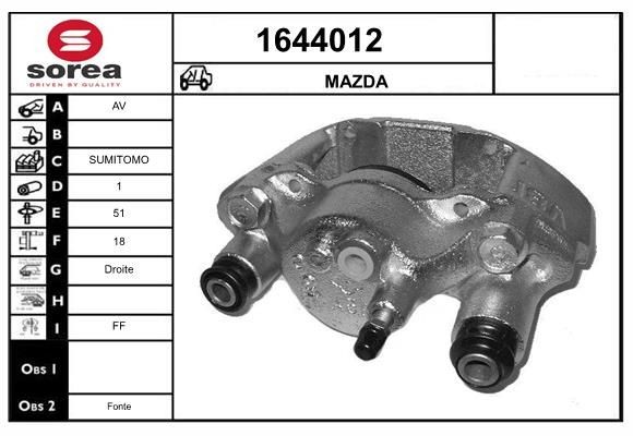 SNRA Remklauw 1644012 prijs Remzadel Mazda BF 1644012 SNRA