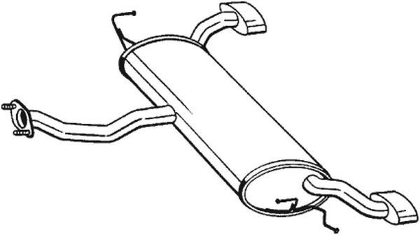 Einddemper BOSAL 165-003 BOSAL 165-003 Uitlaat, demper KIA RIO 2000