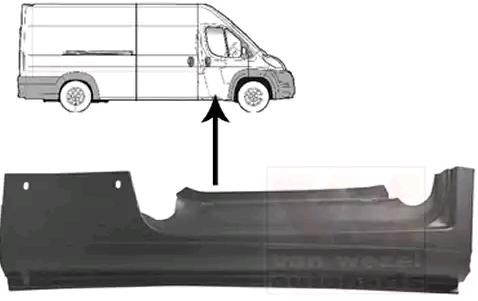 Tröskelplåt VAN WEZEL 1651102 VAN WEZEL 1651102: Tröskelplåt Opel COMBO 2009