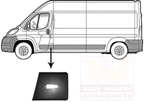 VAN WEZEL Sier- / beschermingspaneel, zijwand 1651407 Fiat UNO Sierlijst VAN WEZEL 1651407