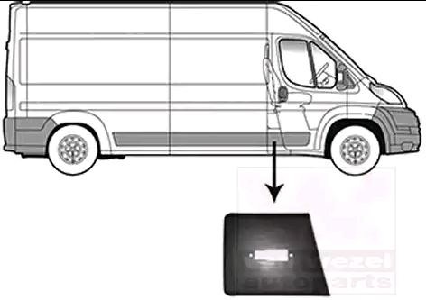 VAN WEZEL Apdare- / Aizsarguzlika, Sānu siena 1651408 1651408 Apdare aizsarguzlika durvis VAN WEZEL CITROЁN ZX