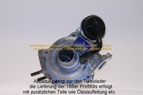 Turbocompresseur SCHLÜTTER TURBOLADER 166-00295 SCHLÜTTER TURBOLADER 166-00295: Compresseur turbo Fiat PUNTO 2003