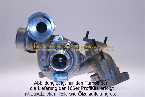 SCHLÜTTER TURBOLADER Turbocompresseur 166-08320EOL Volkswagen CALIFORNIA Turbocompresseur SCHLÜTTER TURBOLADER 166-08320EOL