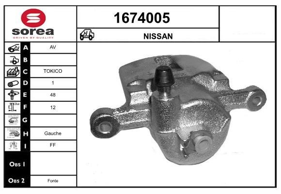 SNRA Pinza freno 1674005 SNRA 1674005 Pinza freno Nissan Sunny Coupe B12 originale prezzo