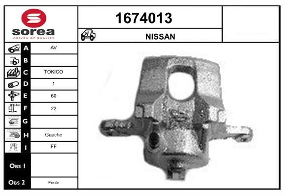 SNRA Brzdový strmeň 1674013 cena Brzdový strmeň Nissan T72, T12 1674013 SNRA