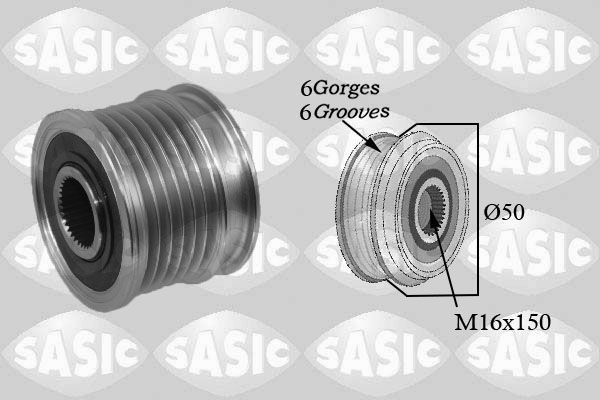 SASIC Riemenscheibe, Lichtmaschine 1676021 Freilaufriemenscheibe SASIC Citroën C2 1676021