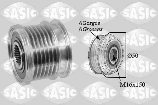 SASIC Riemschijf, dynamo 1676023 Vrijloop poelie dynamo SASIC MERCEDES-BENZ 1676023