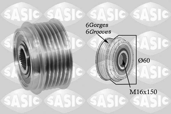 SASIC Riemenscheibe, Lichtmaschine 1676025 Lichtmaschinenfreilauf SASIC Citroën C2 1676025