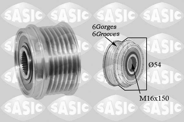 SASIC Polia, alternador 1676029 Polia roda livre do alternador SASIC ALFA ROMEO 1676029