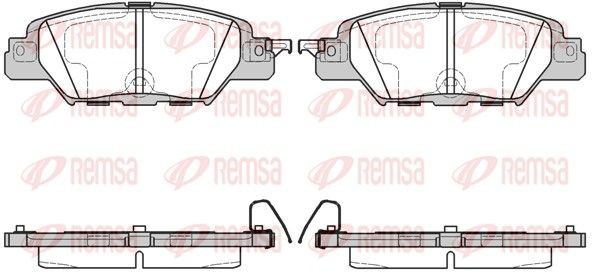 REMSA Bremseklosser 1677.00 1677.00 Bremsebelegg MAZDA 626 REMSA
