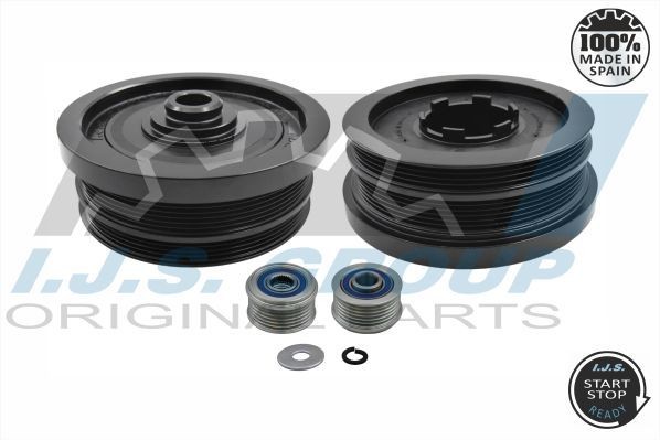 IJS GROUP Remskivesats, vevaxel 17-1034KIT A 17-1034KIT A IJS GROUP remskiva vevaxel BMW X3