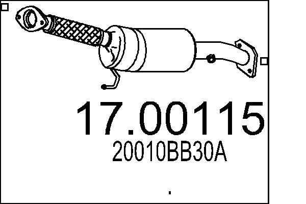 MTS Φίλτρο μικροσωματιδίων 17.00115 MTS Φίλτρο DPF MERCEDES-BENZ 17.00115