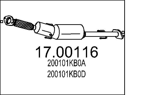 MTS Partikelfilter (DPF) 17.00116 17.00116 MTS partikelfilter (dpf) ALFA ROMEO 156