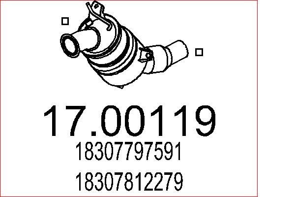 MTS Roetfilter (DPF) 17.00119 DPF filter MTS GLE 17.00119 goedkoop
