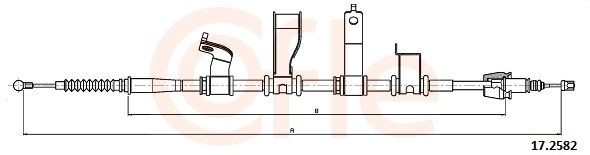 Tautrekk, håndbremse COFLE 17.2582 COFLE 17.2582 Bremsewire HYUNDAI ix20 2022