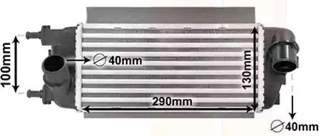 VAN WEZEL Vahejahuti 17004455 Intercooler VAN WEZEL Fiat BRAVO 17004455