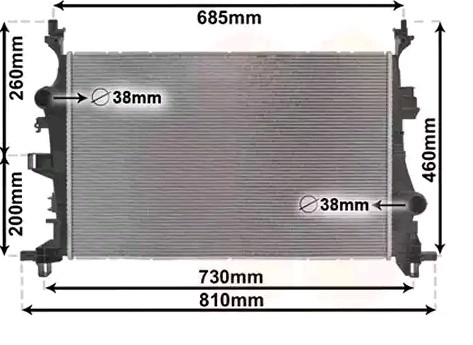 VAN WEZEL Chladič motora 17012701 Chladič vody Jeep BU 17012701 VAN WEZEL