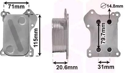 VAN WEZEL Engine oil cooler 17013702 17013702 VAN WEZEL oil cooler for FIAT STILO