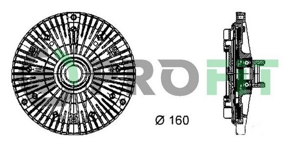 PROFIT Koppeling, radiateurventilator 1720-2011 Ventilator koppeling AUDI PROFIT 1720-2011
