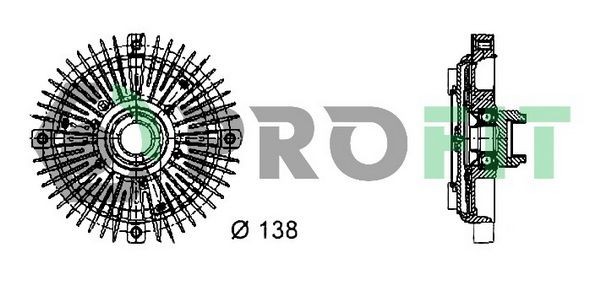 PROFIT Koppeling, radiateurventilator 1720-2013 Ventilator koppeling AUDI PROFIT 1720-2013