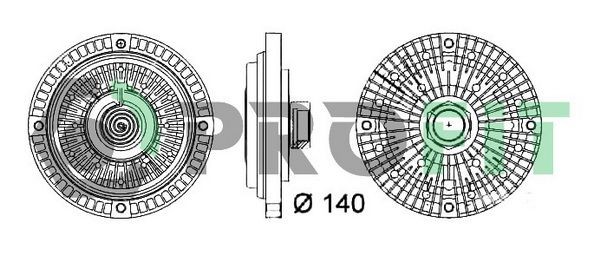 PROFIT Koppeling, radiateurventilator 1720-3019 PROFIT Ventilator koppeling AUDI 1720-3019