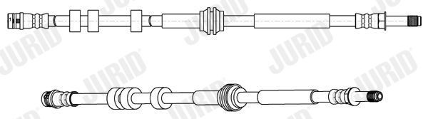 JURID Brake hose 173114J Porsche CAYENNE JURID brake hose 173114J