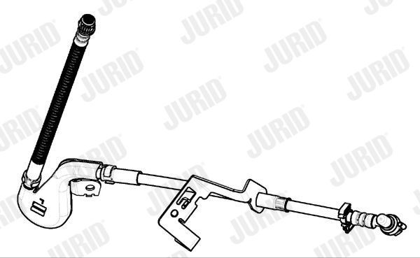 JURID Bremseslange 173127J 173127J Bremseslange PEUGEOT 2008 JURID