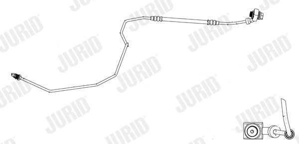 JURID Bremseslange 173206J 173206J Bremseslange SEAT LEON JURID