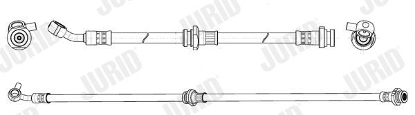 JURID Bremseslange 173265J 173265J JURID Bremseslanger Porsche billig
