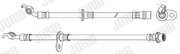 JURID Brake hose 173274J 173274J JURID brake hose for PORSCHE CAYENNE