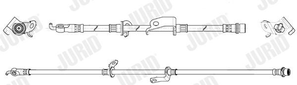 JURID Brake hose 173276J 173276J JURID brake hose for PORSCHE CAYENNE