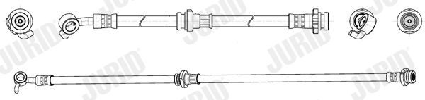 JURID Bremseslange 173280J Bremseslanger PORSCHE JURID 173280J