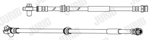 JURID Bremseslange 173290J Bremseslanger PORSCHE JURID 173290J