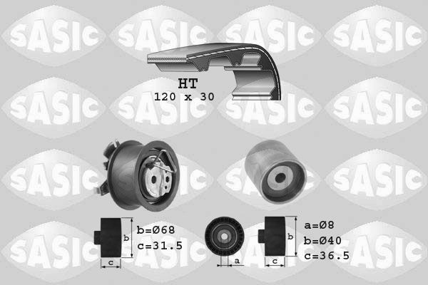 SASIC Kit de distribution 1756003 Skoda FABIA Kit complet de courroie de distribution SASIC 1756003
