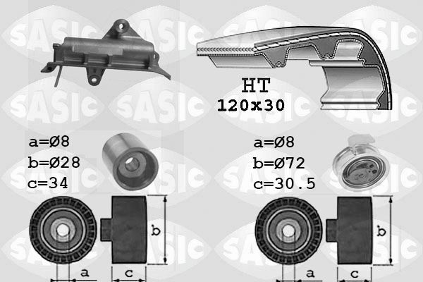 SASIC Kit de distribution 1756020 Kit courroie de distribution SASIC FABIA 1756020 pas cher