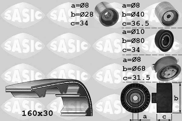 SASIC Distributieriem set 1756070 Skoda KODIAQ Distributieriem set SASIC 1756070