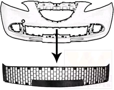 VAN WEZEL Ventilasjonsgitter 1779590 Sportsgrill VAN WEZEL DEDRA 1779590 billige