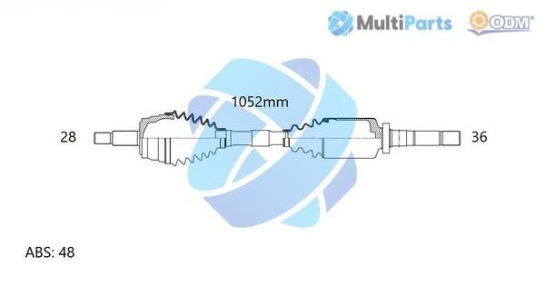 ODM-MULTIPARTS Semiasse 18-012721 18-012721 Semiasse ODM-MULTIPARTS FORD MONDEO costo